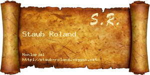 Staub Roland névjegykártya